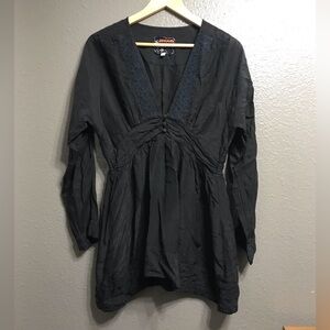 Johnny Was long sleeve mini dress 100% rayon